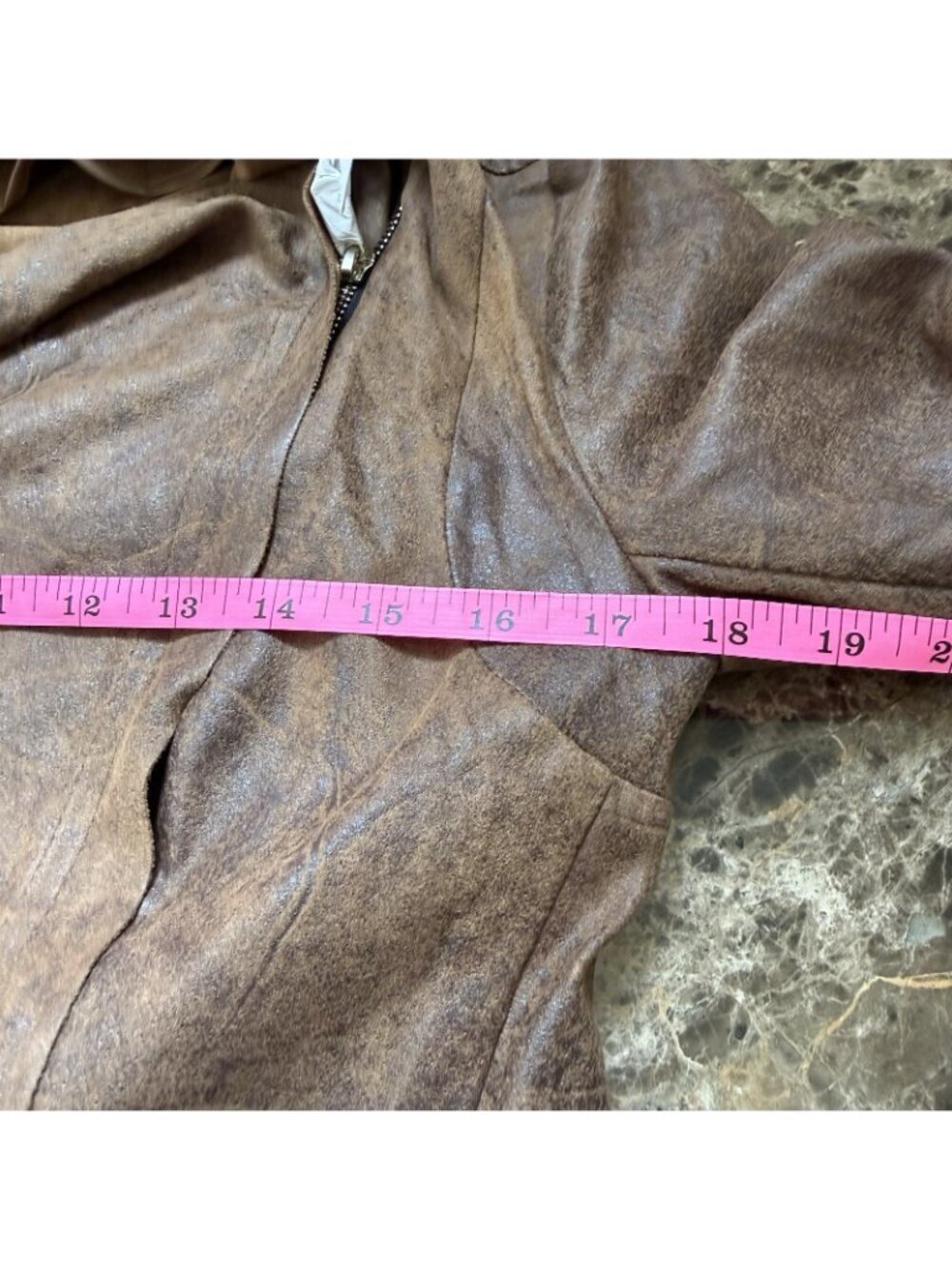 Silence + Noise Women’s Small Faux Suede Moto Jacket Brown Asymmetrical NWT - Picture 6 of 13